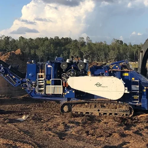 Heavy equipment in use for land clearing